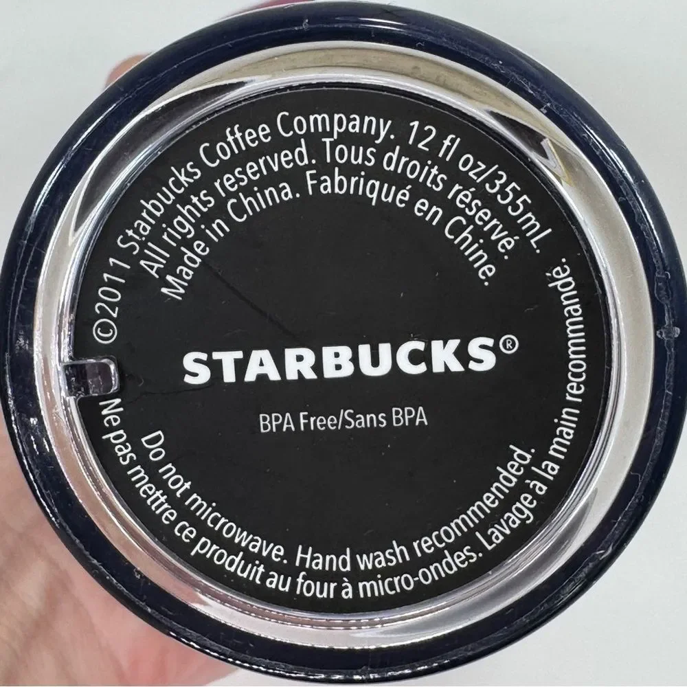 Starbucks Holiday 2011 Retro Snowflake Stars Acrylic‎ Travel Tumbler 12oz